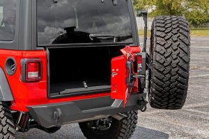 Jeep Wrangler Unlimited Rear Bumper - Rough Country - Trail with Tire Carrier - '18-'25